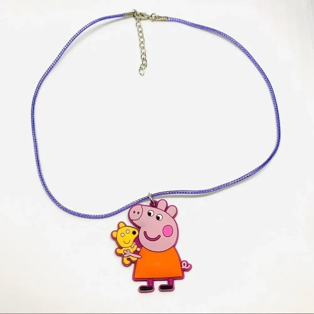 Peppa Pig & Bear Soft PVC Kid’s Necklace (W1)